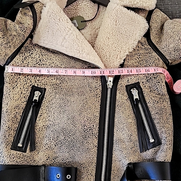 All Saints REI Shearling biker jacket - Picture 6 of 9